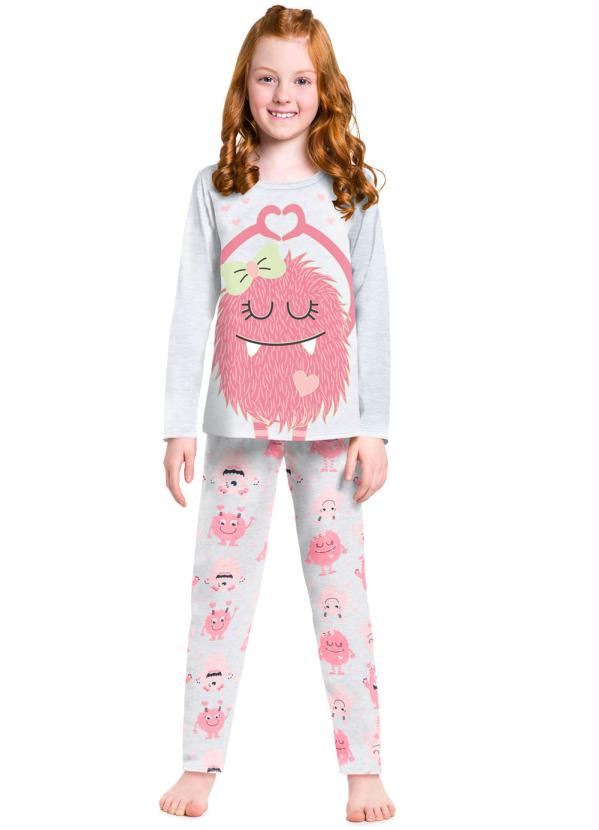 Pijama Infantil Feminino Mescla
