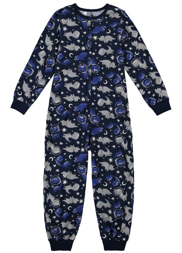 Pijama Estampado Macacão Dino