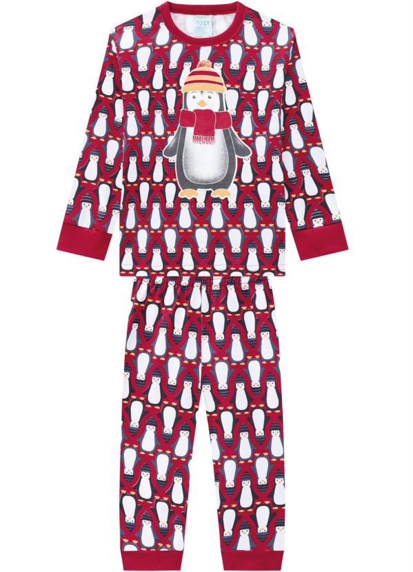 Pijama Infantil Masculino Vermelho