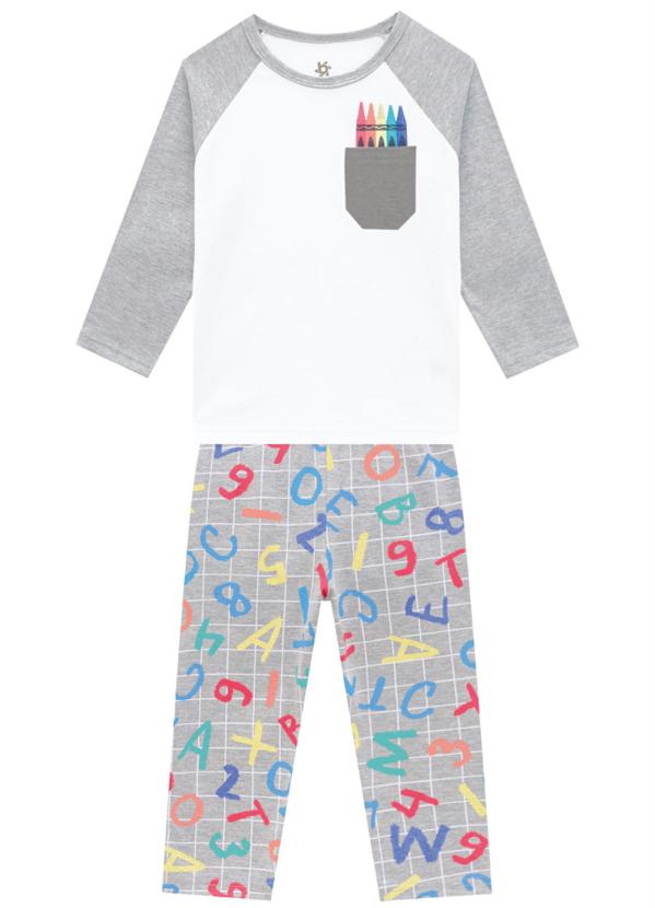Pijama Infantil Menino Branco