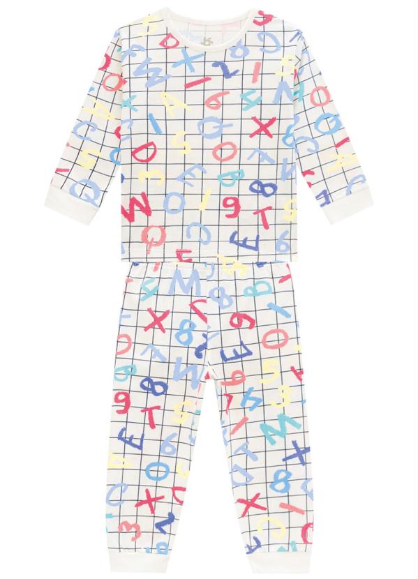 Pijama Infantil Menino Off White
