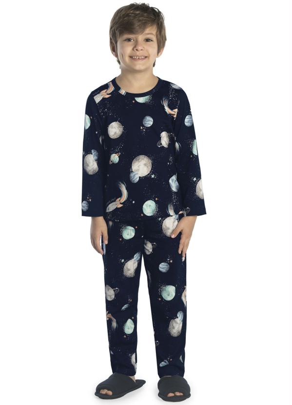 Pijama Masculino Espaço Azul