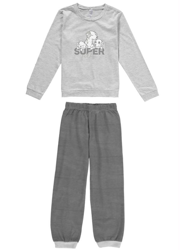 Pijama Mescla Super Filho em Malha