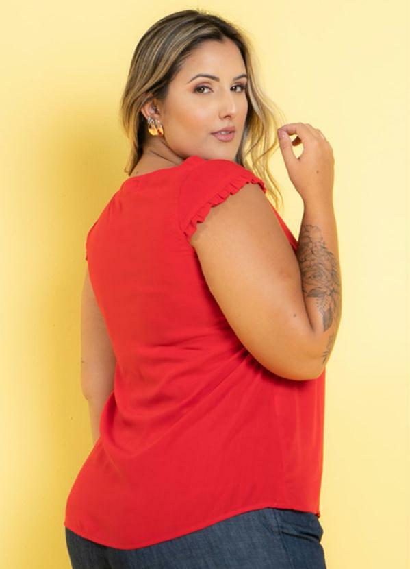 

Blusa Viscose Stella Fru-Fru Vermelho Plus Size