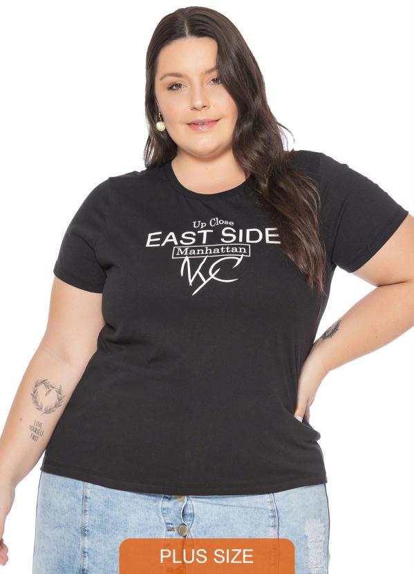 T-Shirt Feminina East Side Preto