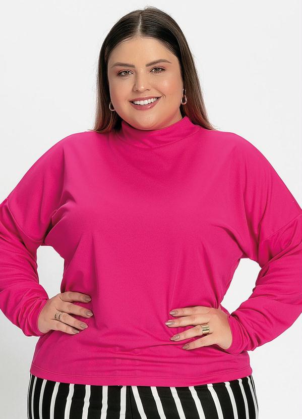 Blusa Gola Alta Pink Plus Size