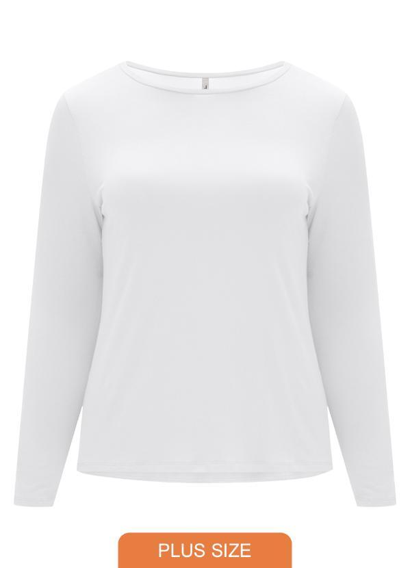 Vista 2 Blusa Mullet Manga Longa Branco Lunender Mais Mulher Lunender Mais Mulher