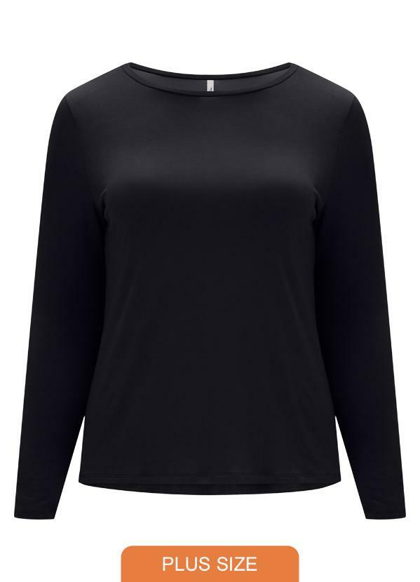 Vista 2 Blusa Mullet Manga Longa Preto Lunender Mais Mulher Lunender Mais Mulher