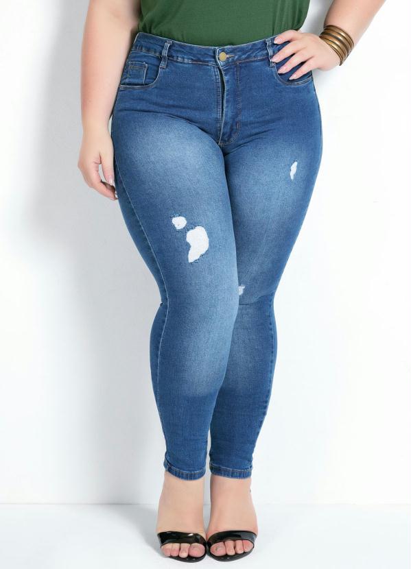 Calça Jeans Sawary Compressora Plus Size