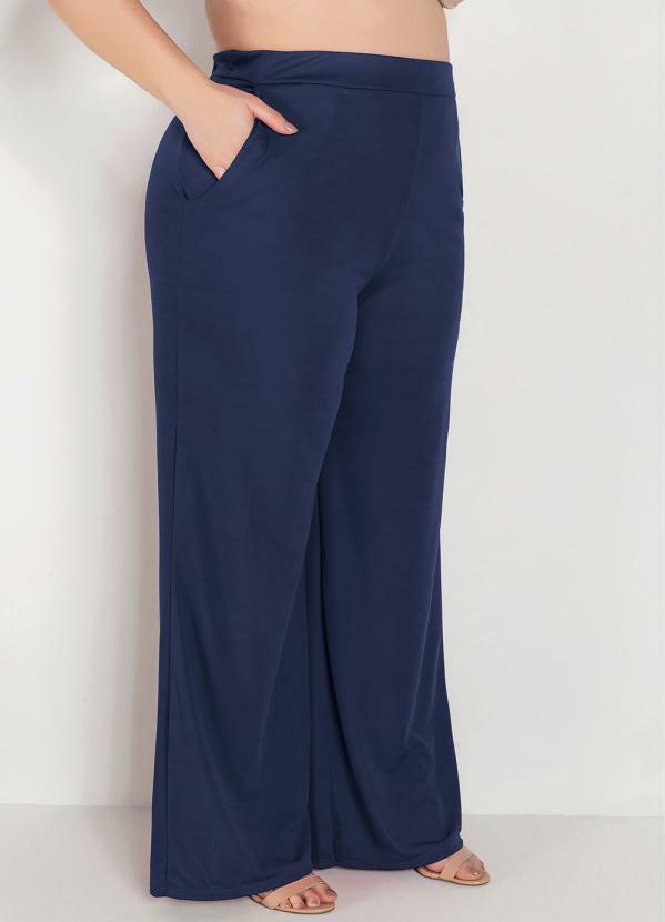 Calça Azul Marinho em Malha