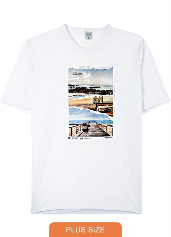Camiseta Branca Masculina Beach