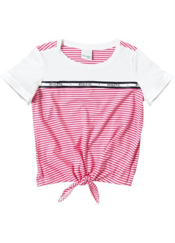 

Blusa Branca Canelada com Amarração, Branco