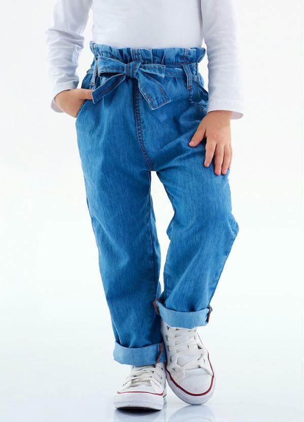 Calça Clochard Jeans Infantil Azul