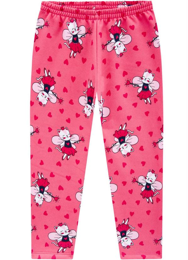 Calça Pijama Infantil Feminina Rosa
