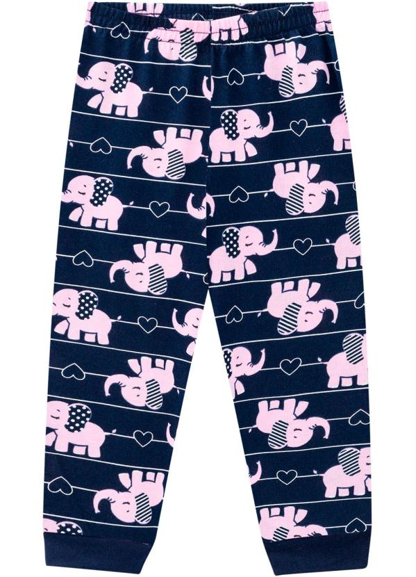 Calça Pijama Infantil Feminina Marinho