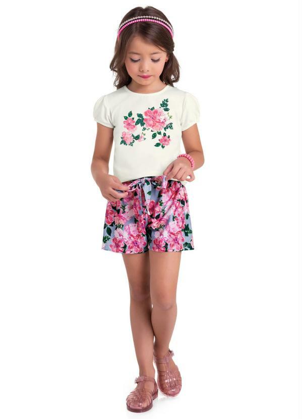 Conjunto Infantil Feminino Off White