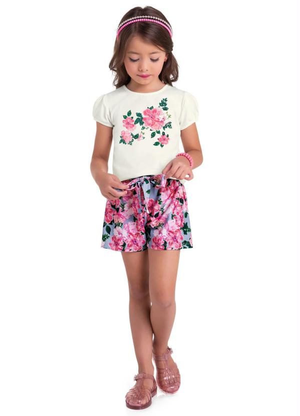 Conjunto Infantil Feminino Off White