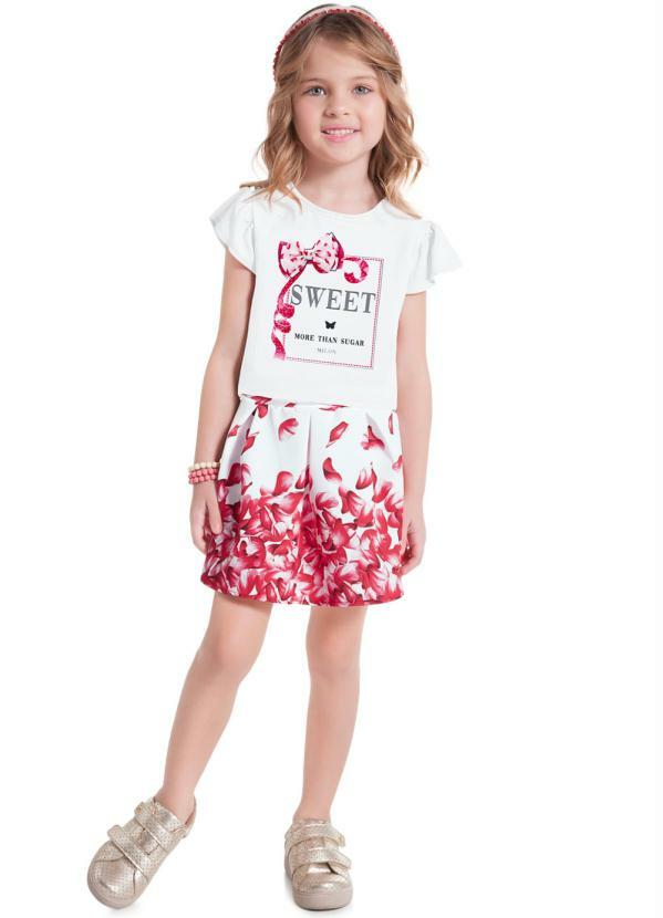 Conjunto Infantil Feminino Branco