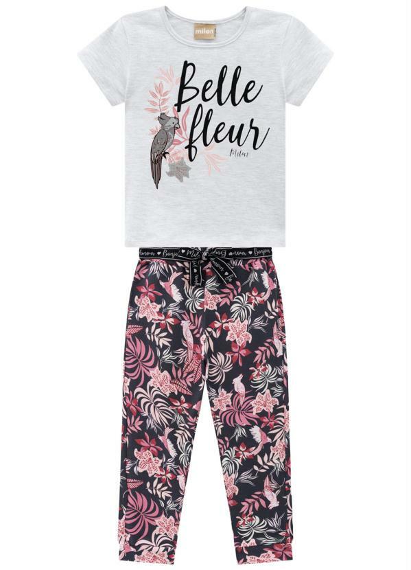 Vista 2 Conjunto Infantil Feminino Mescla Milon Milon