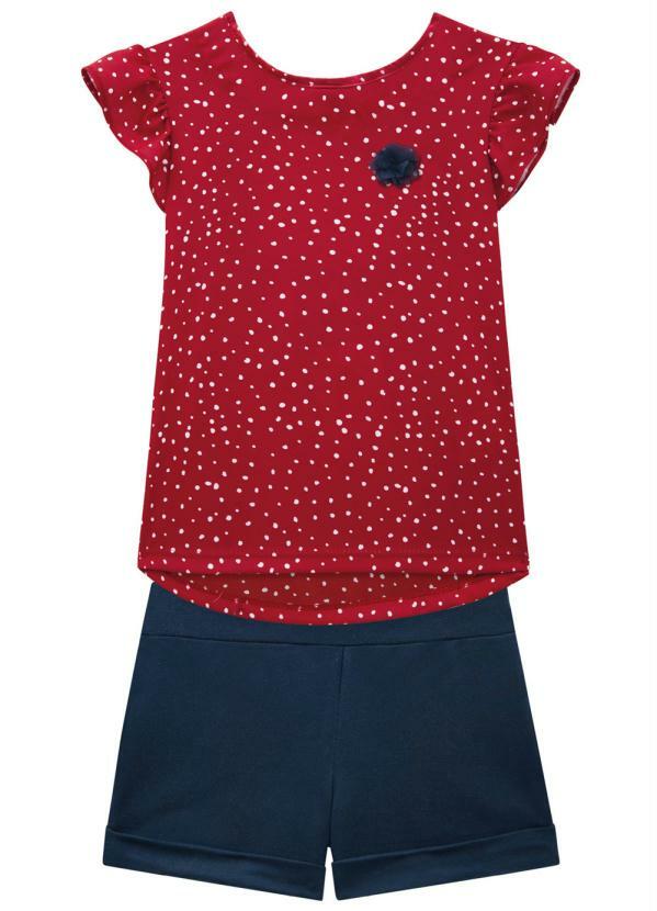 Conjunto Infantil Feminino Vermelho