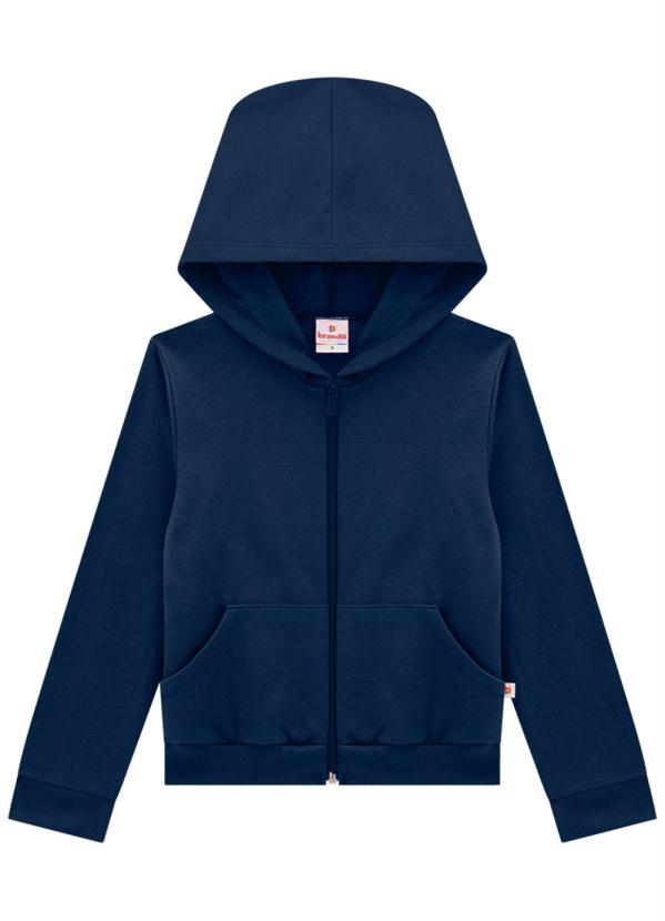 Jaqueta Infantil Menina Moletom Azul