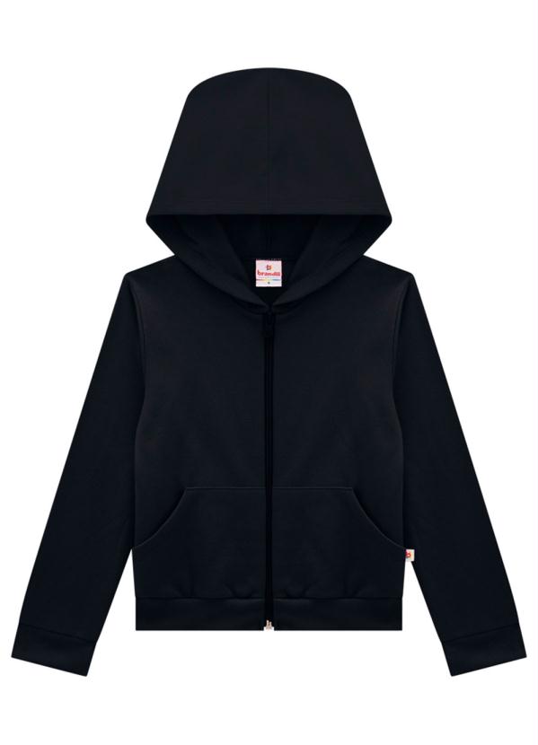 Jaqueta Infantil Menina Moletom Preto