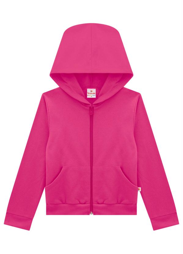 Jaqueta Infantil Menina Moletom Rosa