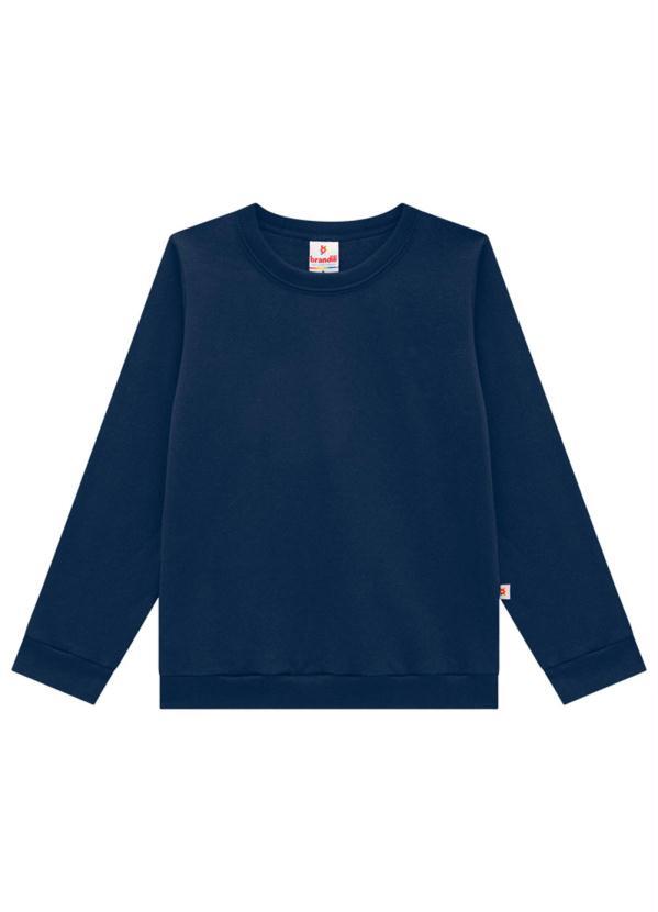 Vista 2 Blusão Infantil Menina Moletom Azul Brandili Brandili