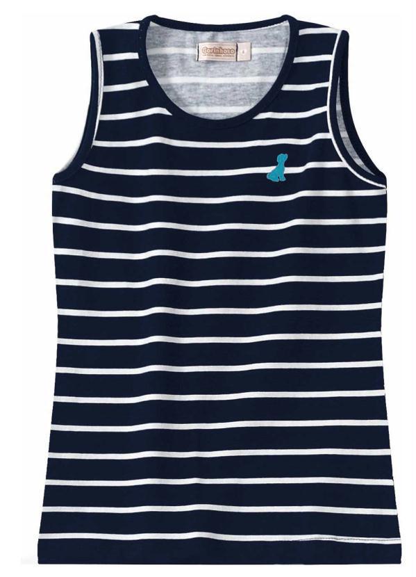 

Blusa Azul Listrada Cotton