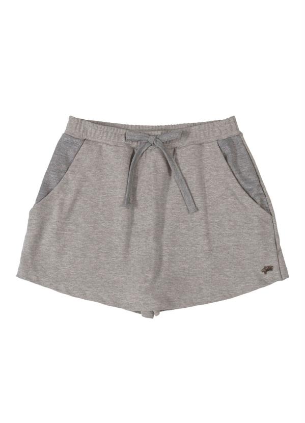 Shorts-Saia Infantil Cinza