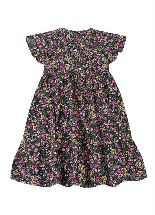 

Vestido com Estampa Preto