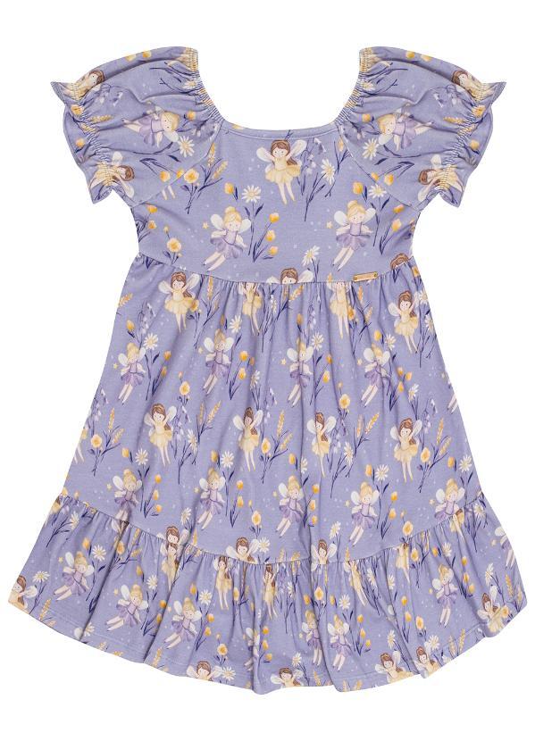 Vista 2 Vestido Cotton Leve Roxo Pulla Bulla Pulla Bulla