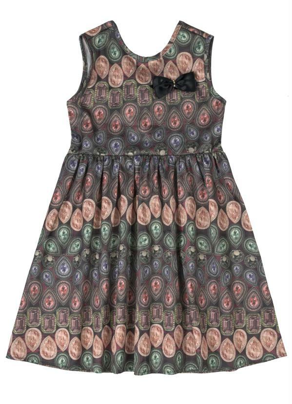 

Vestido Estampado Marrom