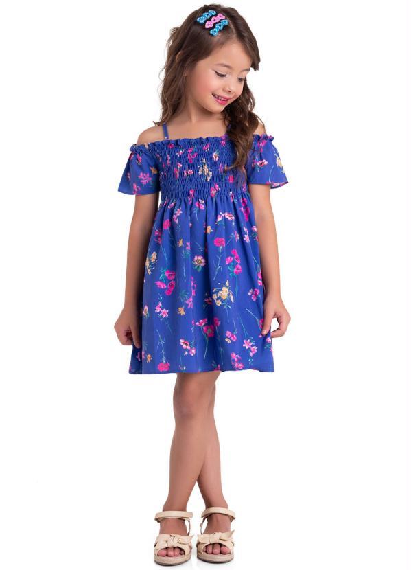 Vista 2 Vestido Infantil Azul