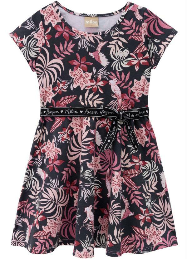 Vista 2 Vestido Infantil Cinza Milon Milon