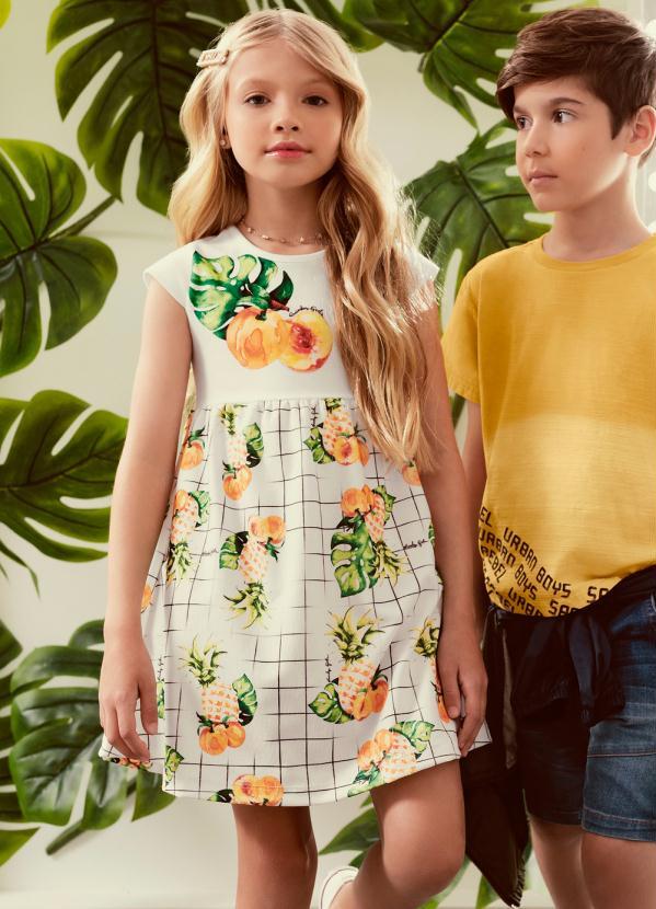 

Vestido Infantil Fruity Branco