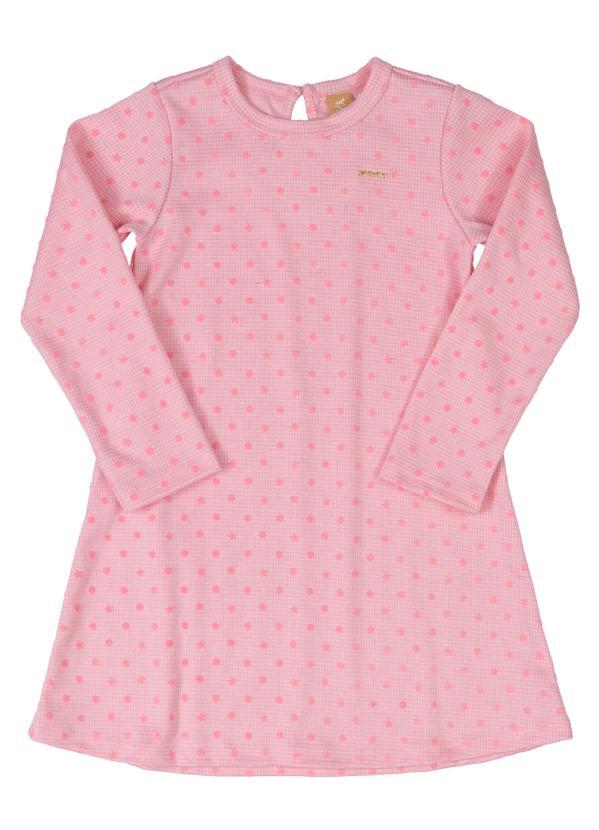 

Vestido Infantil Jacquard Rosa