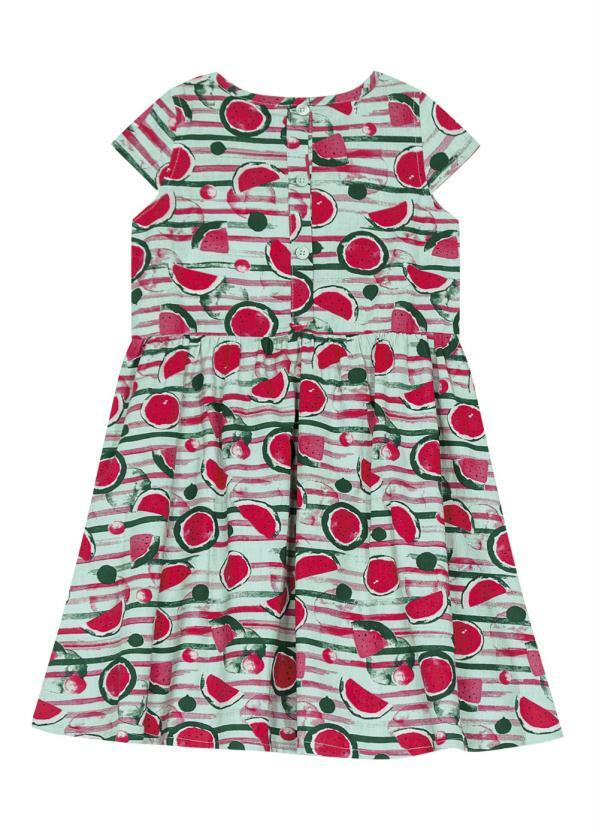 

Vestido Infantil Melancia Verde