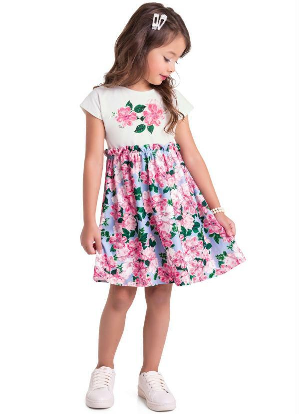 Vestido Infantil Off White