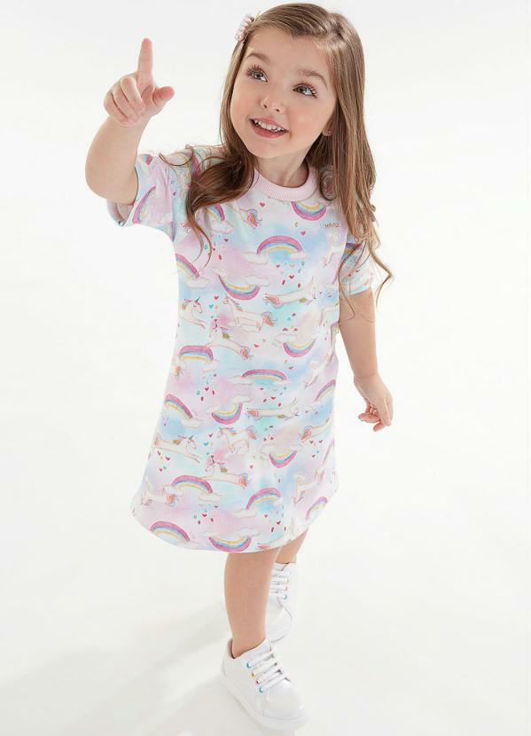 

Vestido Infantil Unicórnio Digital Rosa