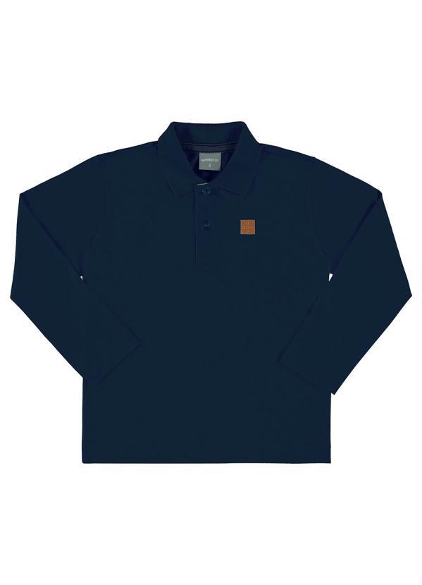 Vista 2 Camisa Polo Infantil Menino Azul Quimby Quimby