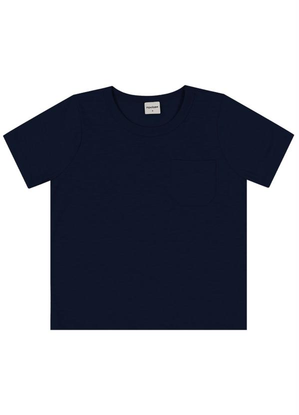 Camiseta Básica Infantil Masculina Azul