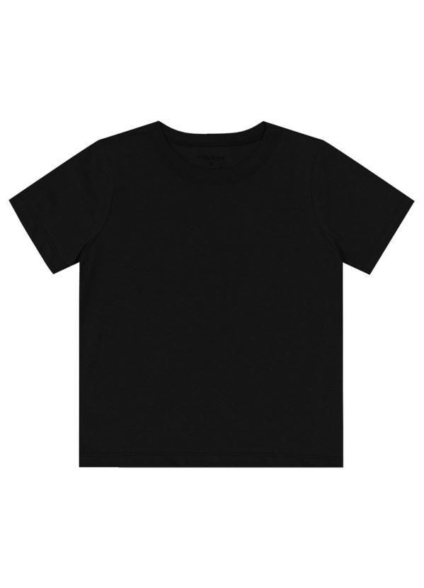 Camiseta Básica Infantil Masculina Preto