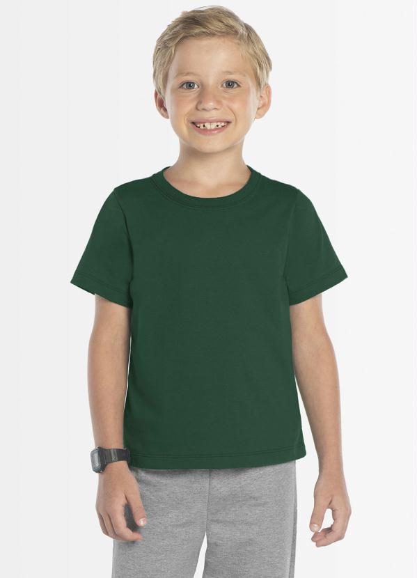 Camiseta Básica Infantil Masculina Verde