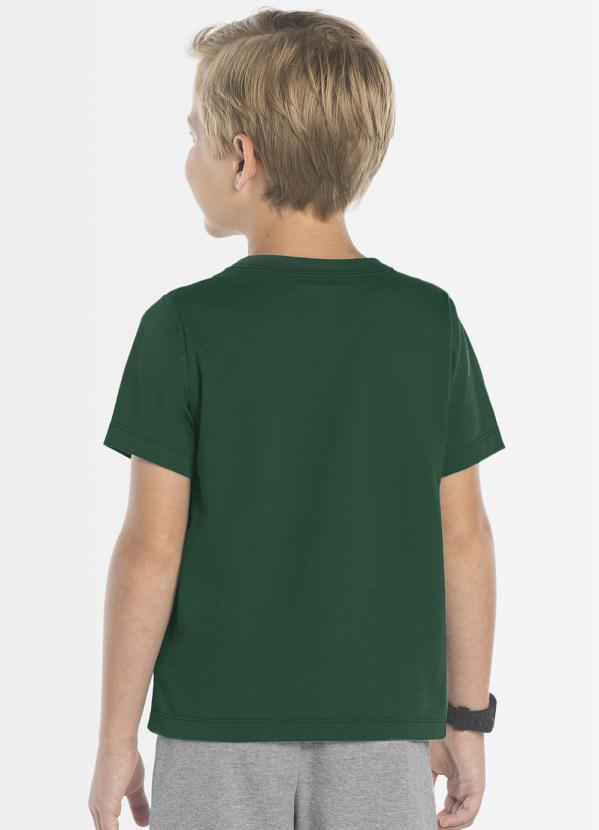 Camiseta Básica Infantil Masculina Verde