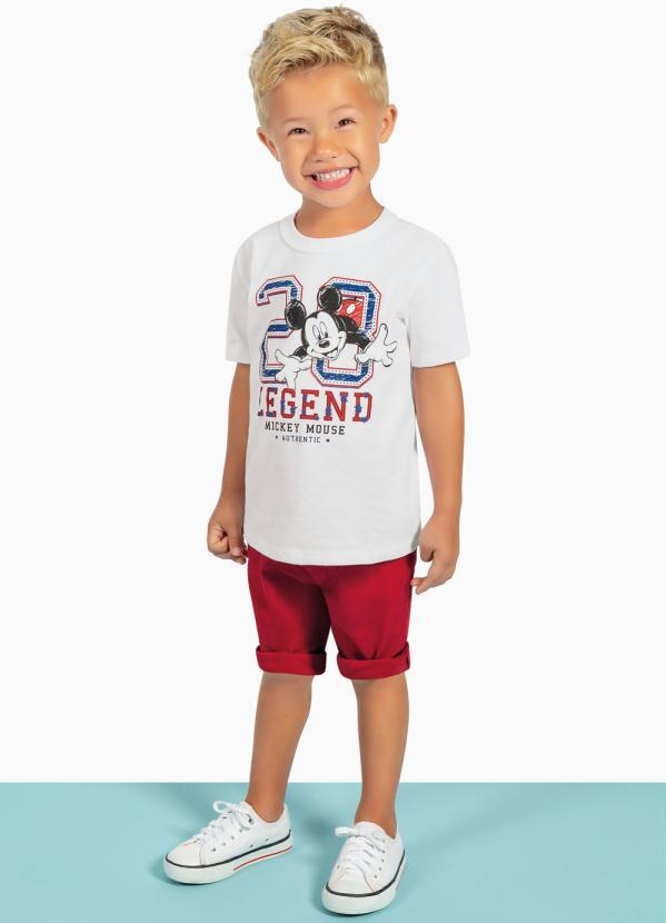 

Camiseta Estampada com Relevo Branco