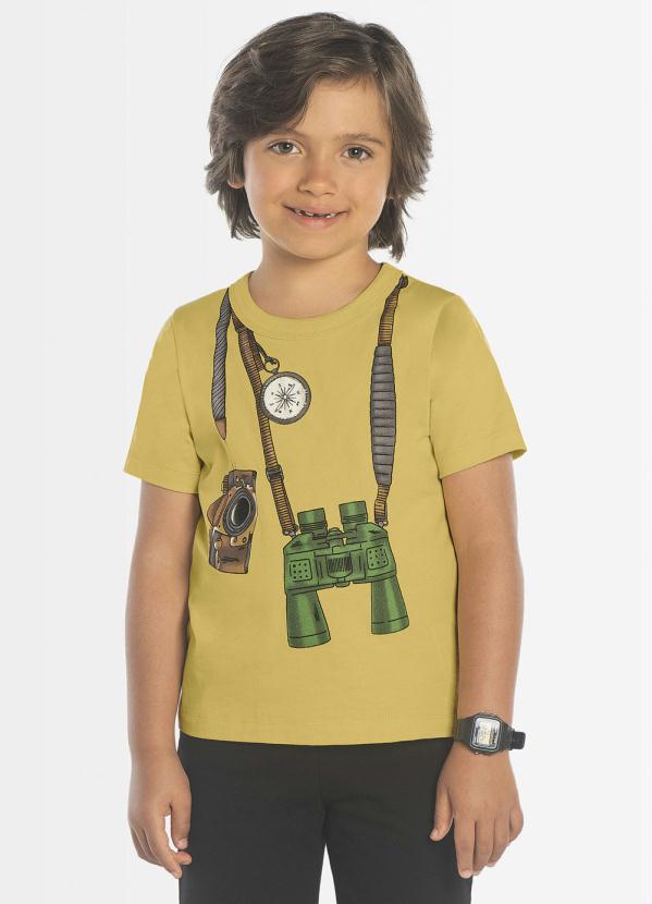 Rovitex Kids - Camiseta infantil binóculo amarelo