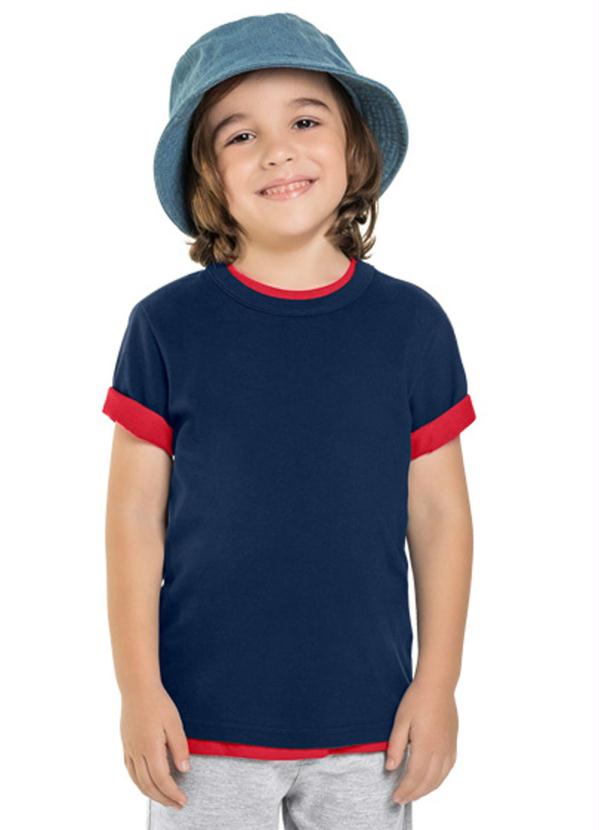 Camiseta Infantil Menino Malha Azul