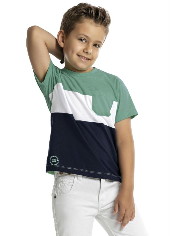 Camiseta Tricolor Infantil Verde