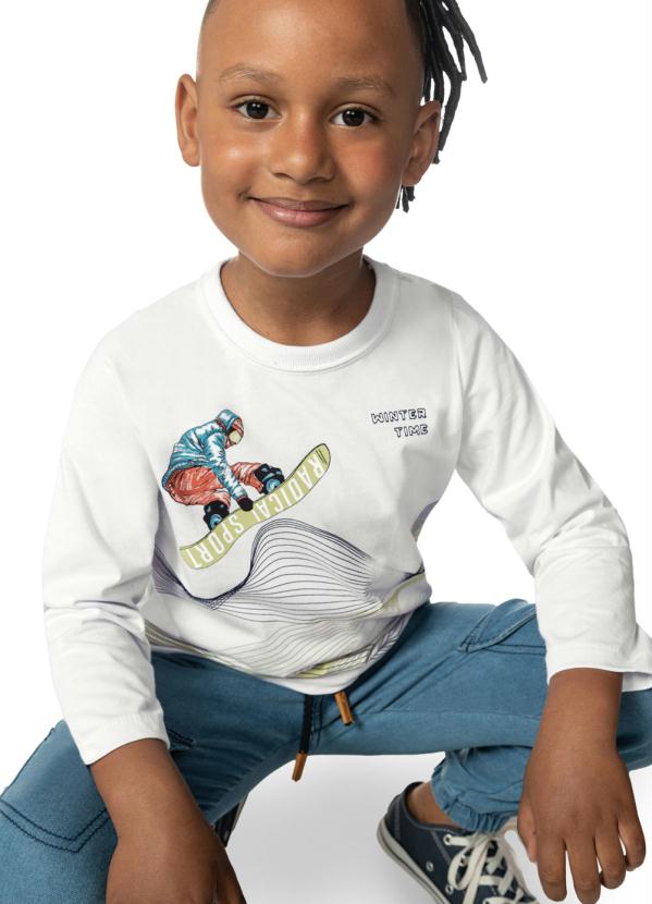Camiseta Infantil Masculina Sport Branco